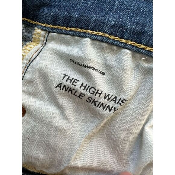 7 For All Mankind Skinny High Waist Ankle Jeans 31 - Picture 4 of 6